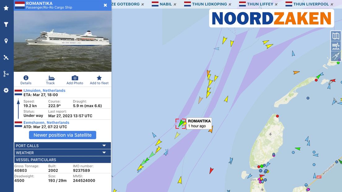 De Romantika wijkt uit naar IJmuiden