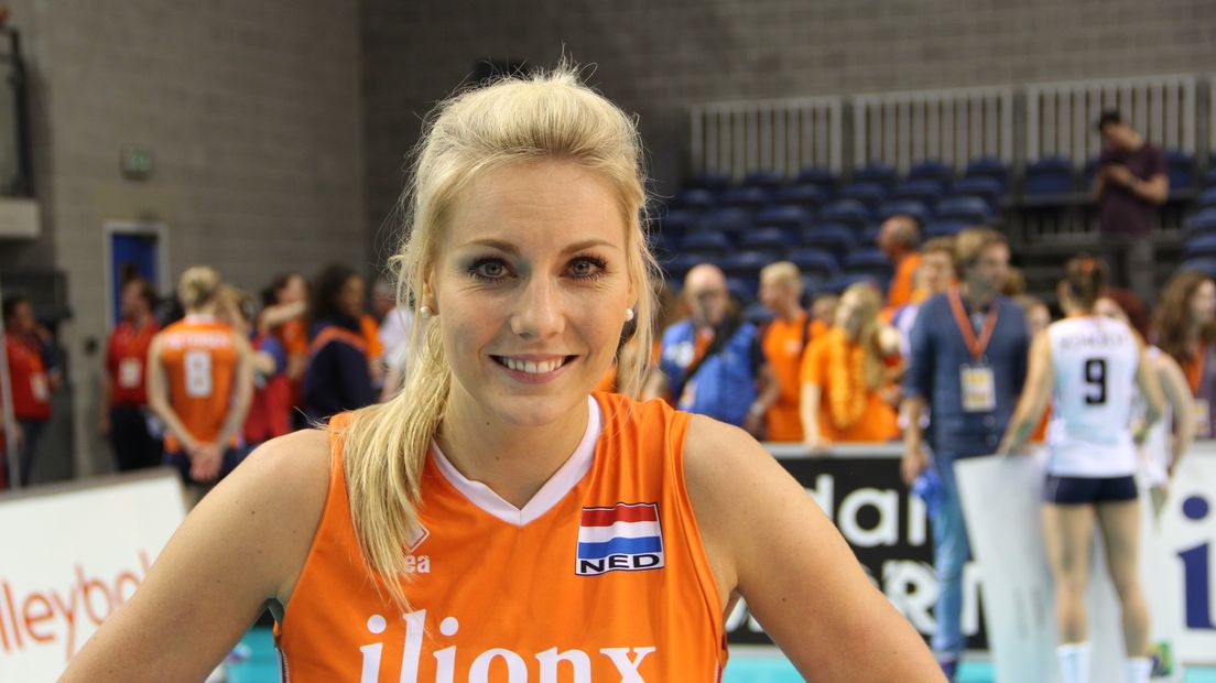 Laura Dijkema uit Beilen speelt bij de Oranje volleybal dames (Rechten: archief RTV Drenthe)