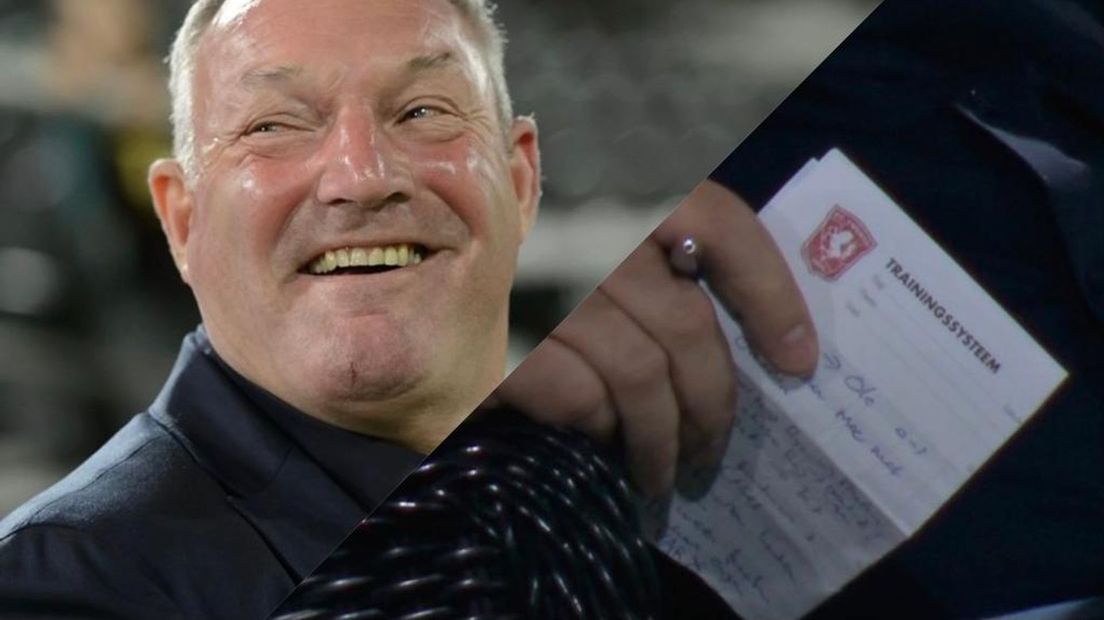 Ron Jans won zaterdagavond bij zijn FC Utrecht-debuut met 1-3 bij Heracles Almelo, maar viel ook op met een FC Twente-notitieblokje