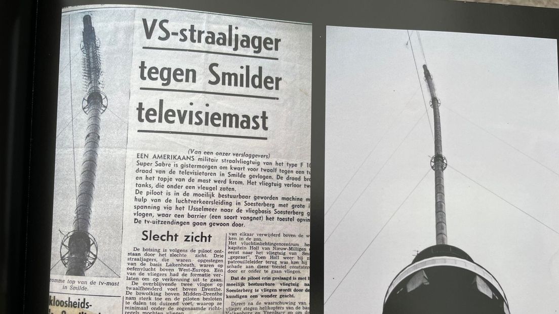 De straaljager die de toren in 1968 beschadigde
