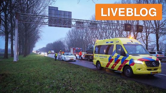 gewonde bij ongeval op A12 • lesauto total loss.