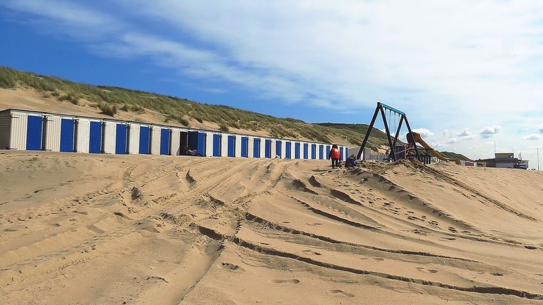 De strandhuisjes op het strand van Dishoek