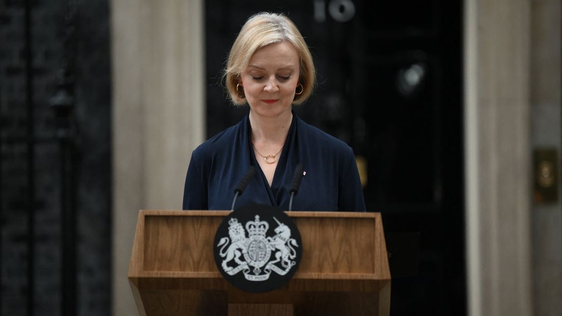 Liz Truss kondigt haar afscheid aan als premier