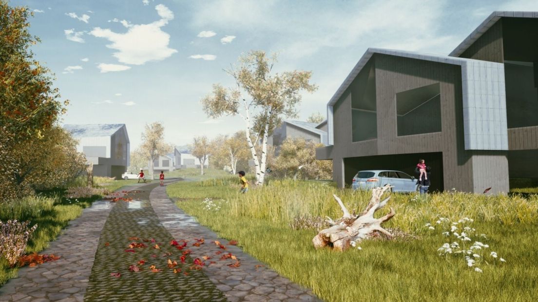 Op het terrein van de oude melkfabriek worden dertig woningen gebouwd (Rechten: gemeente Borger-Odoorn)