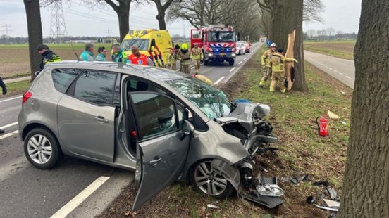Dodelijk ongeval: auto botst tegen boom in Horn. Dodelijk ongeval: auto botst tegen boom in Horn.