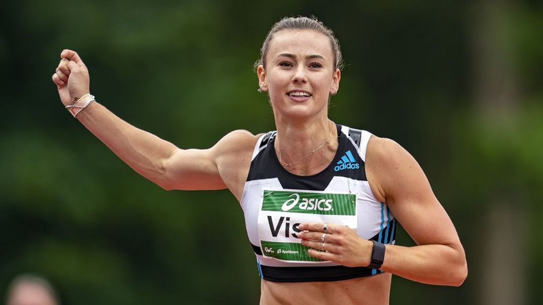 Nadine Visser werd Nederlands kampioen op de 100 meter horden.