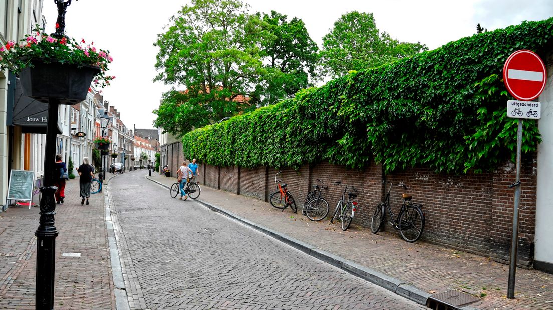 Hier moeten fietsklemmen komen. Dat wordt uitgesteld.