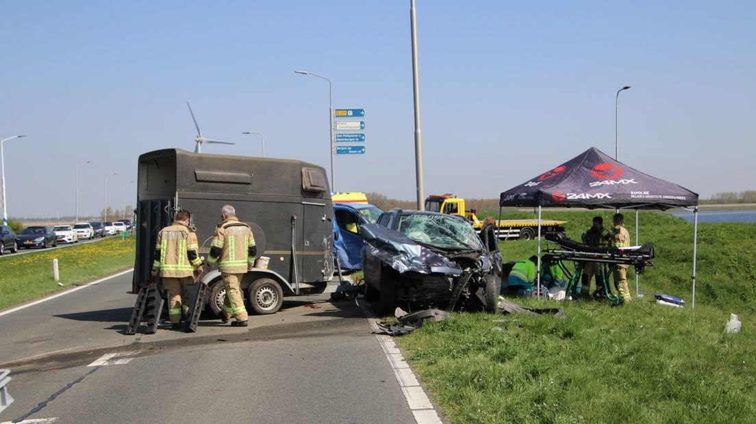 Drie gewonden bij ongeluk op de N59 in april 2018