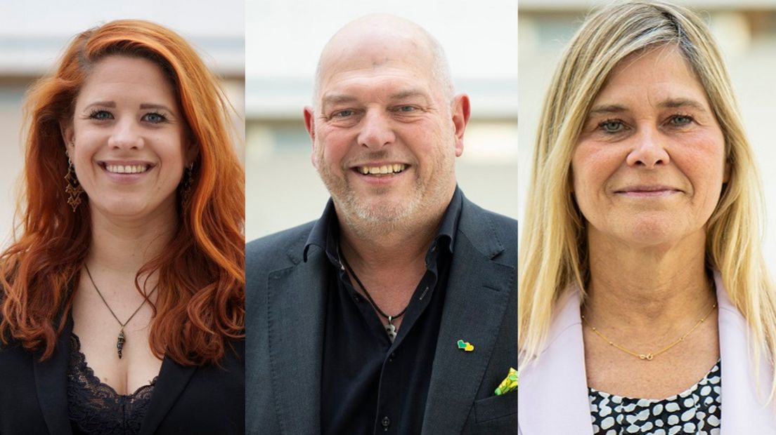 Leonie Gerritsen (Links), Jelle Meinesz (midden) en Caroline Peeck (rechts) waren te gast bij Spuigasten