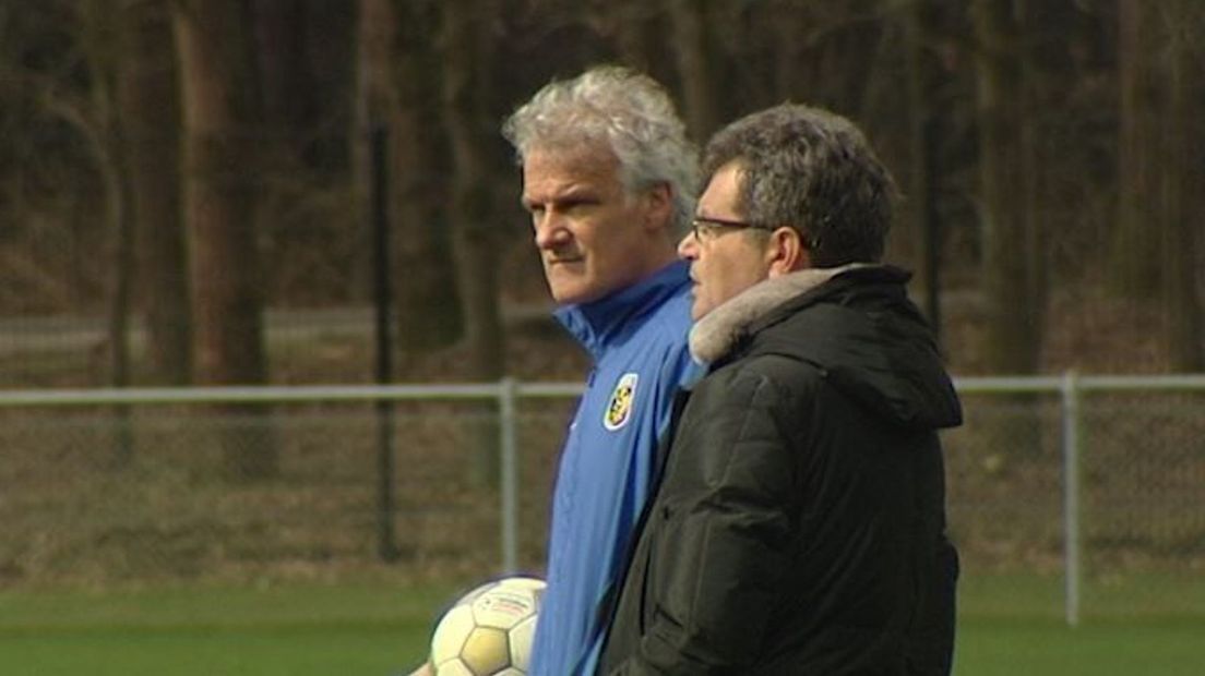Ted van Leeuwen met Fred Rutten in hun gezamenlijke tijd bij Vitesse