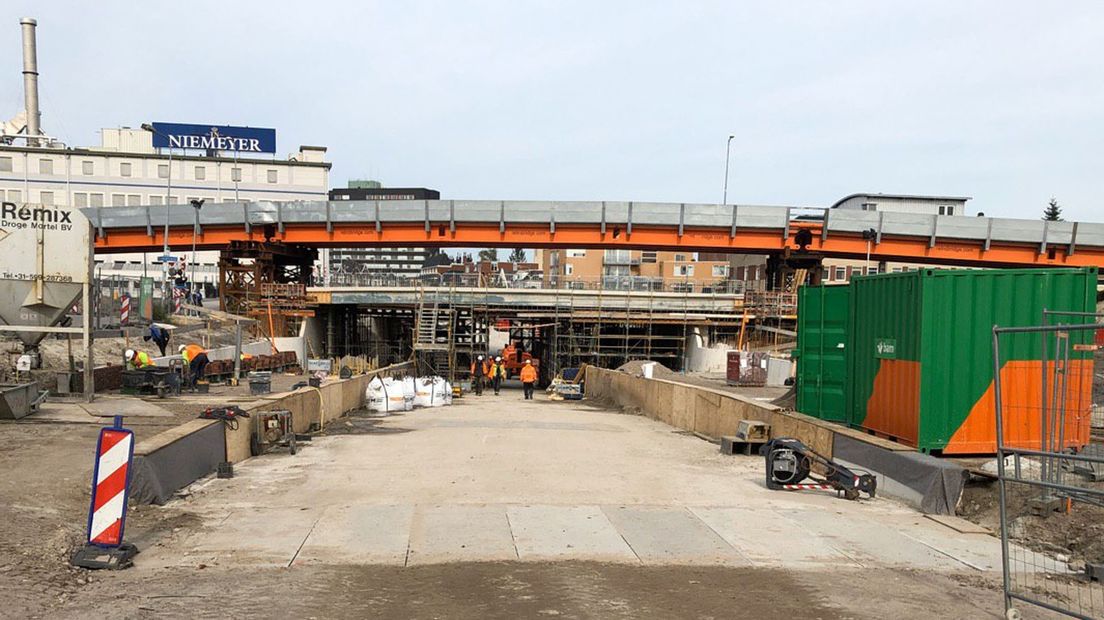 De nieuwe tunnel onder het spoor bij de Paterswoldseweg