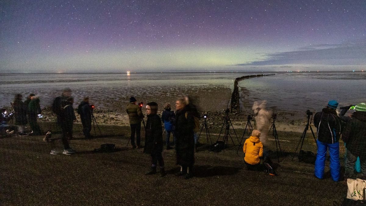 Statieven en files bij de zeedijk: spotters op jacht naar het noorderlicht
