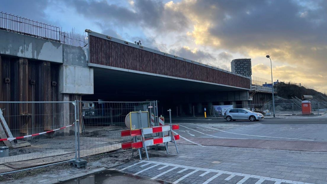 Het noordelijke deel van het viaduct is bijna af