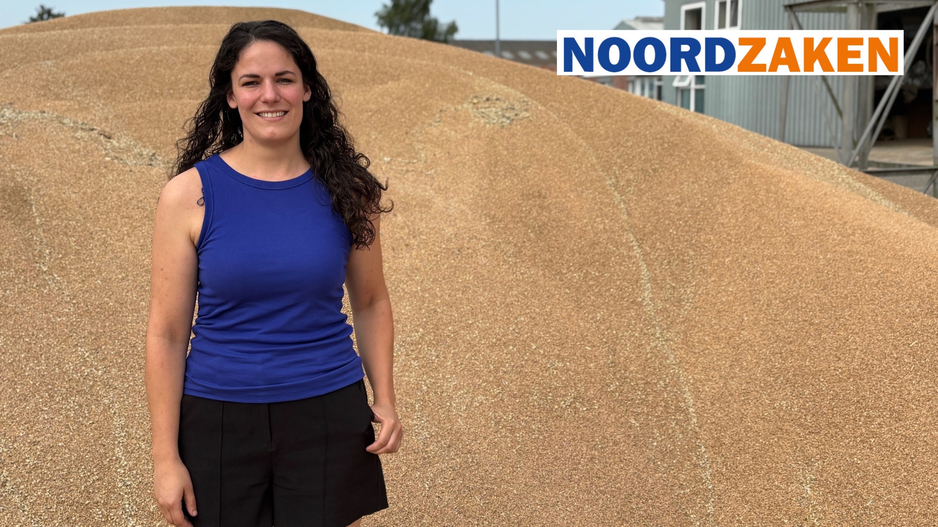 Thea Buseman voor een tarwebult