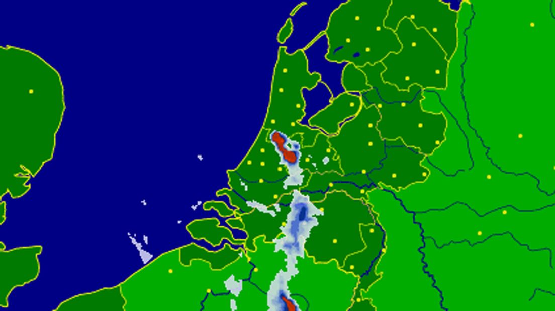In het westen van Utrecht regende het behoorlijk hard.