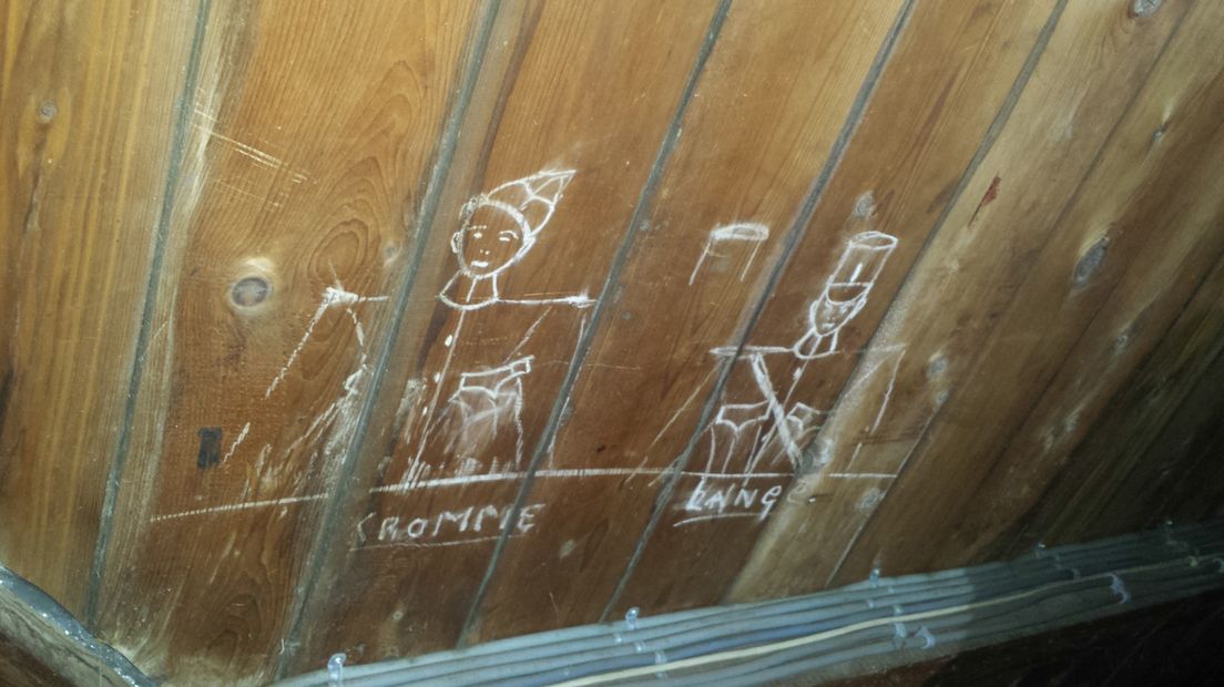 De tekeningen die soldaten maakten op zolder.