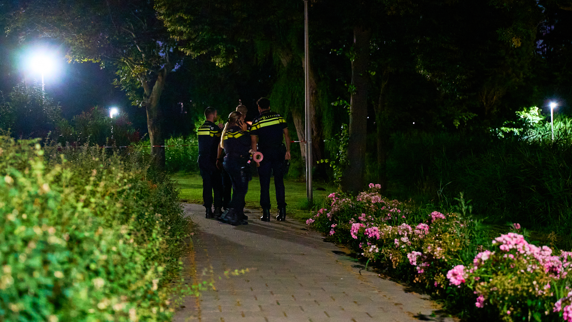 Politieonderzoek in de omgeving van een van de incidenten.