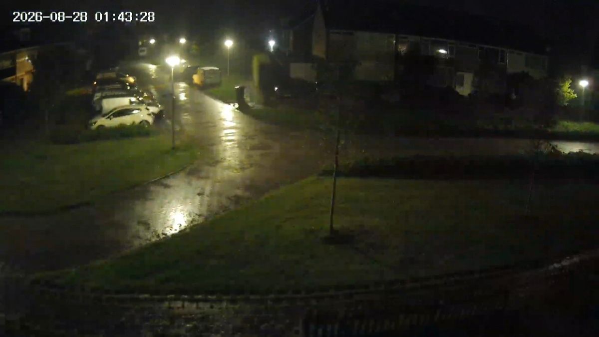 Zo zag het onweer er in Bedum uit