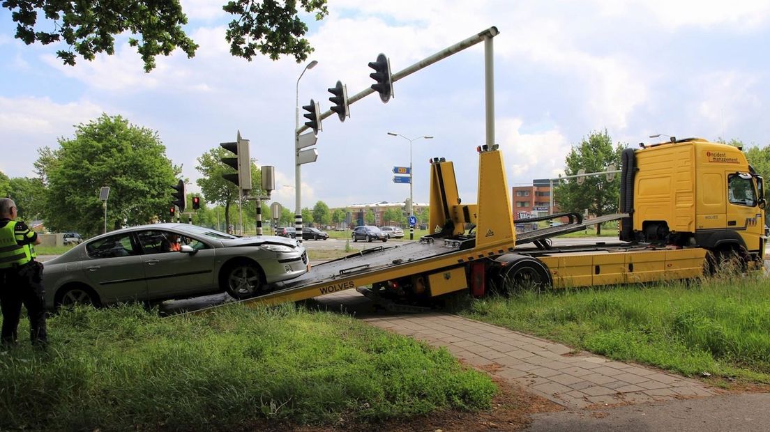 Kop-staartbotsing op de N35 bij Raalte