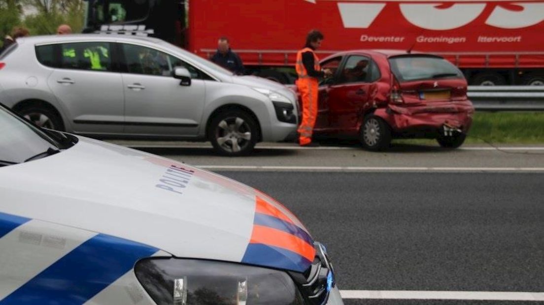 Aanrijding op A28