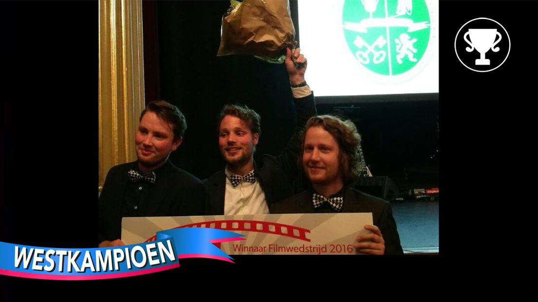 Thijs, Sjors en Kasper wonnen met hun film een geldprijs van 2000 euro