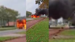 Bus brandt in Hoogersmilde