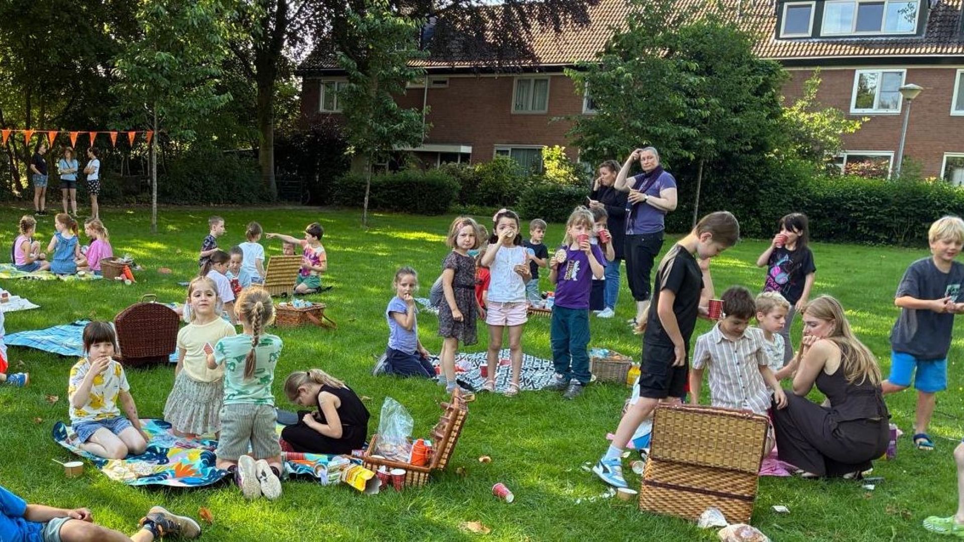 Picknicken, foto ter illustratie.