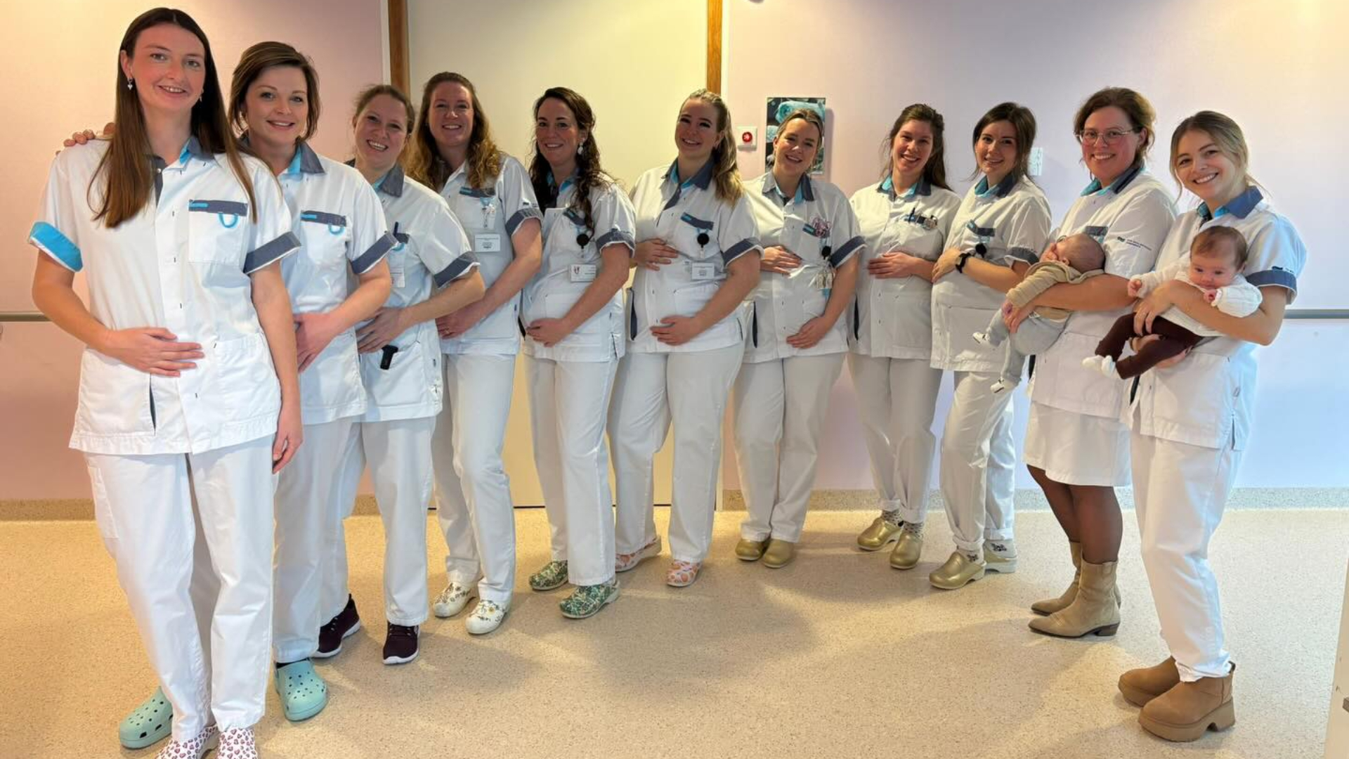 Babyboom bij Verloskundig Centrum CuraVita: negen zwangeren en twee al geboren baby's.