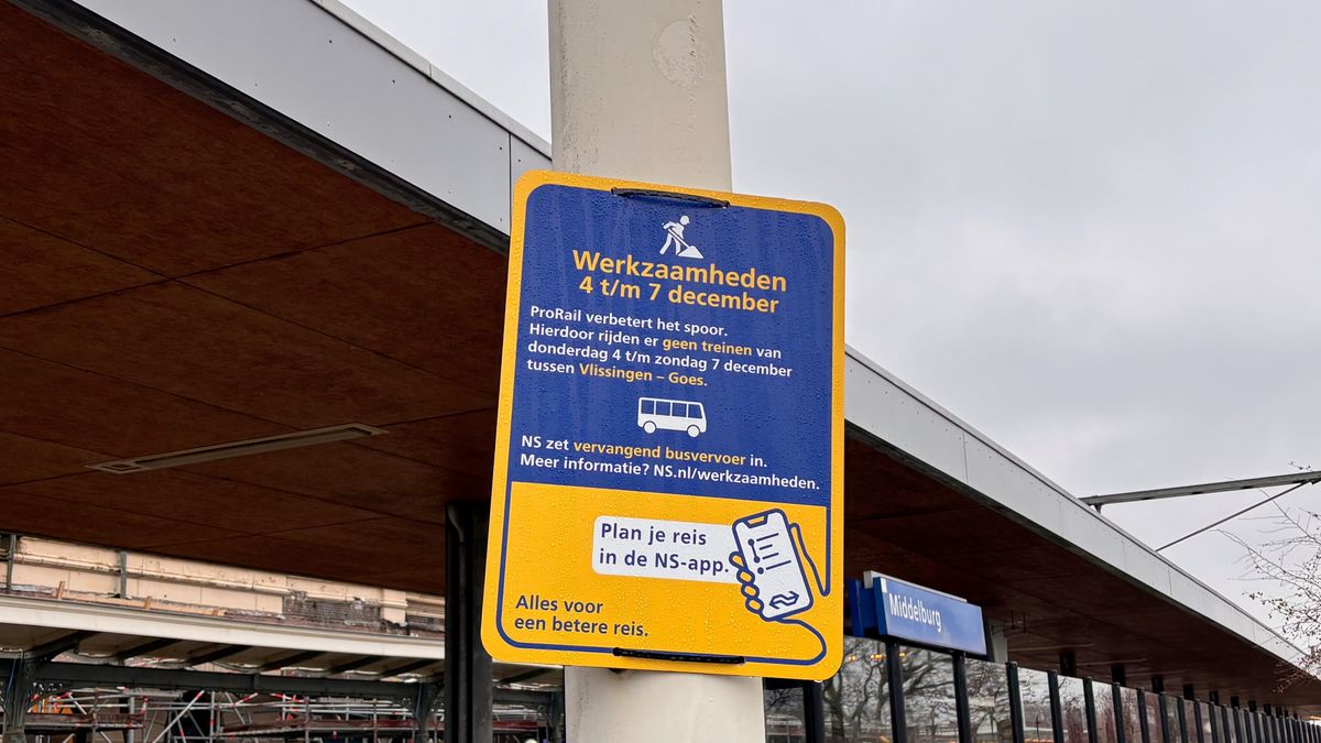 Komende dagen geen treinen tussen Goes en Vlissingen