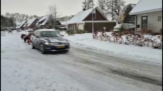 Sneeuwpret op de slee