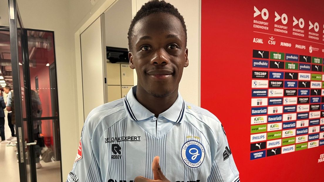 Ezra van der Heijden maakte zijn eerste goal voor De Graafschap