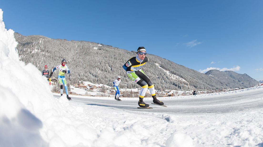 Erwin Mesu in actie op de Weissensee (archief)