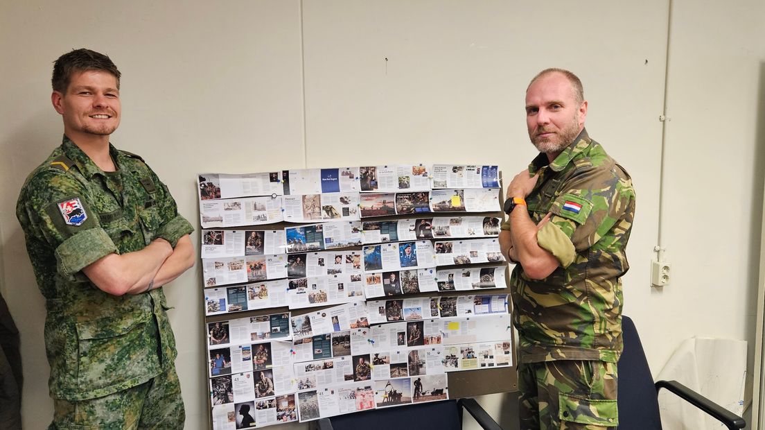 Peter van der Woerd en Roel van de Wiel van de 43 Gemechaniseerde Brigade