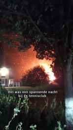 Brand bij tennisvereniging