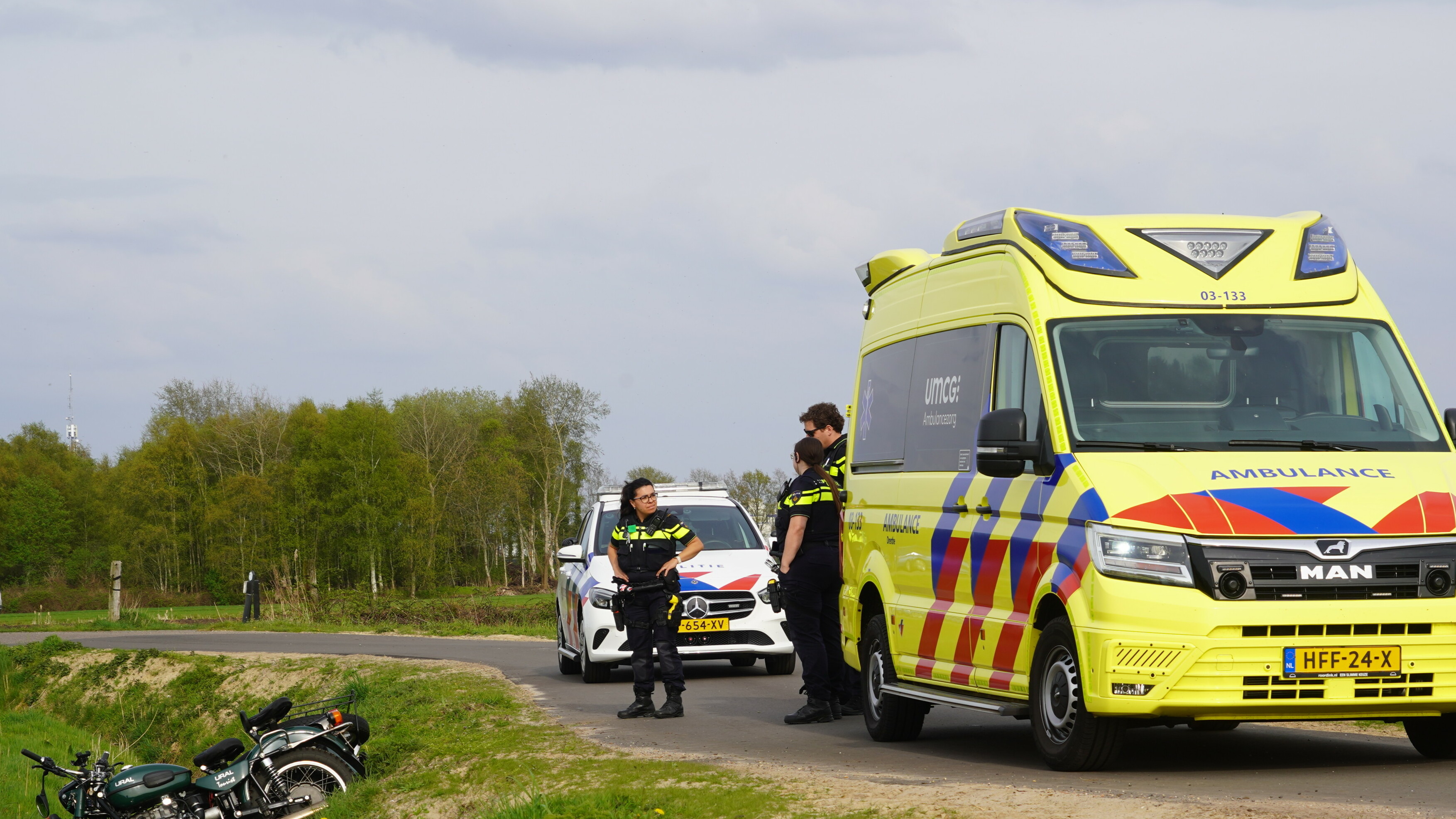 Bestuurder gewond na ongeluk met zijspanner.