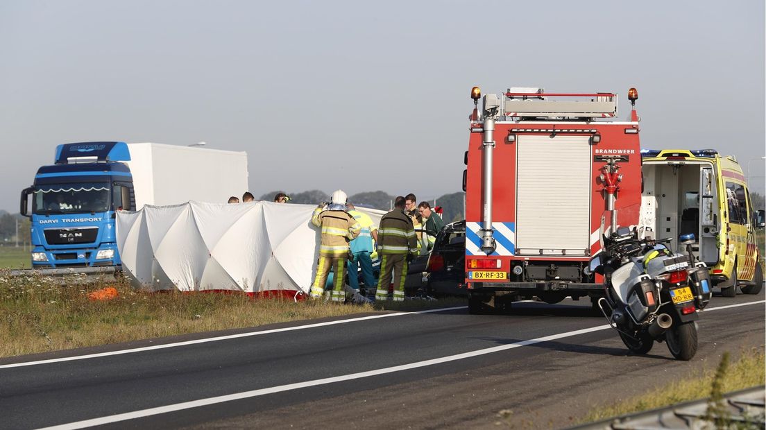 Ongeluk op N50 bij Kampen-Zuid