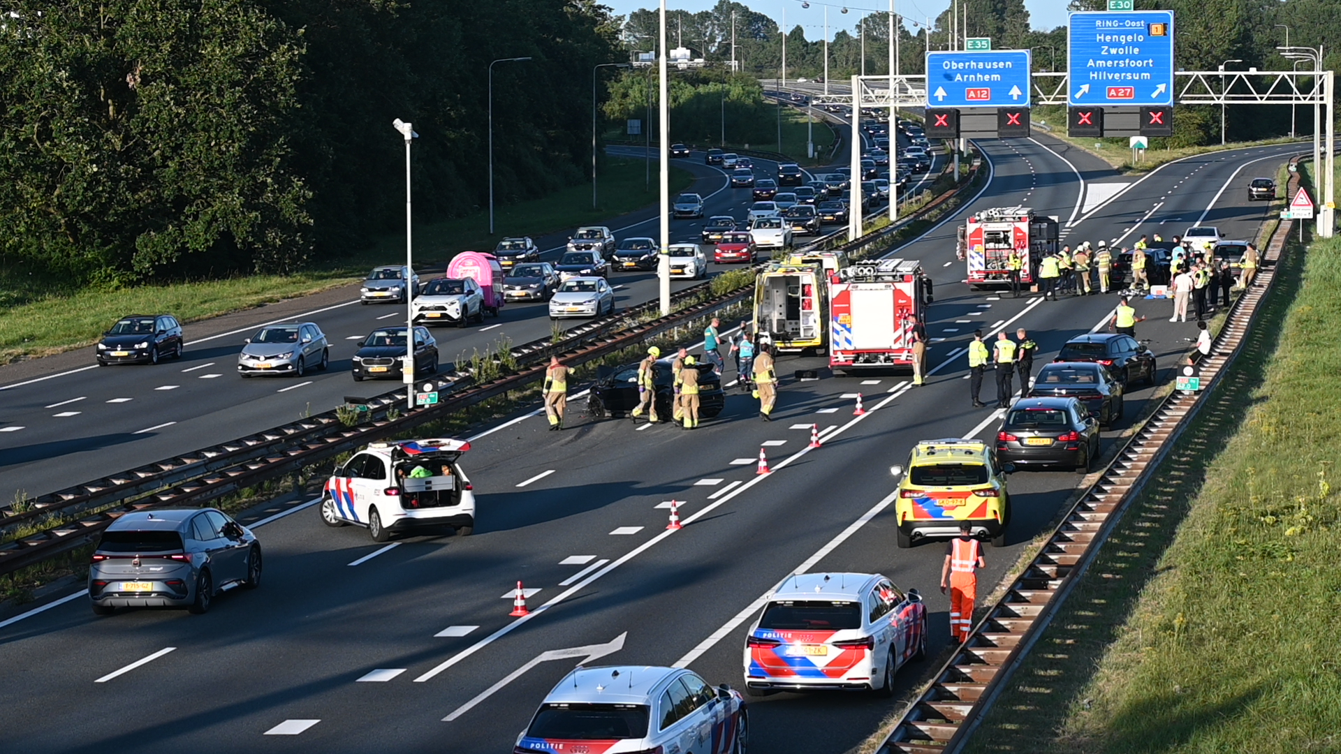 3 gewonden bij ongeluk waarvoor A12 urenlang werd afgesloten