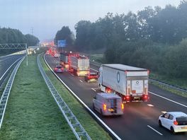 Ongeluk op A28 bij Fluitenberg veroorzaakte file