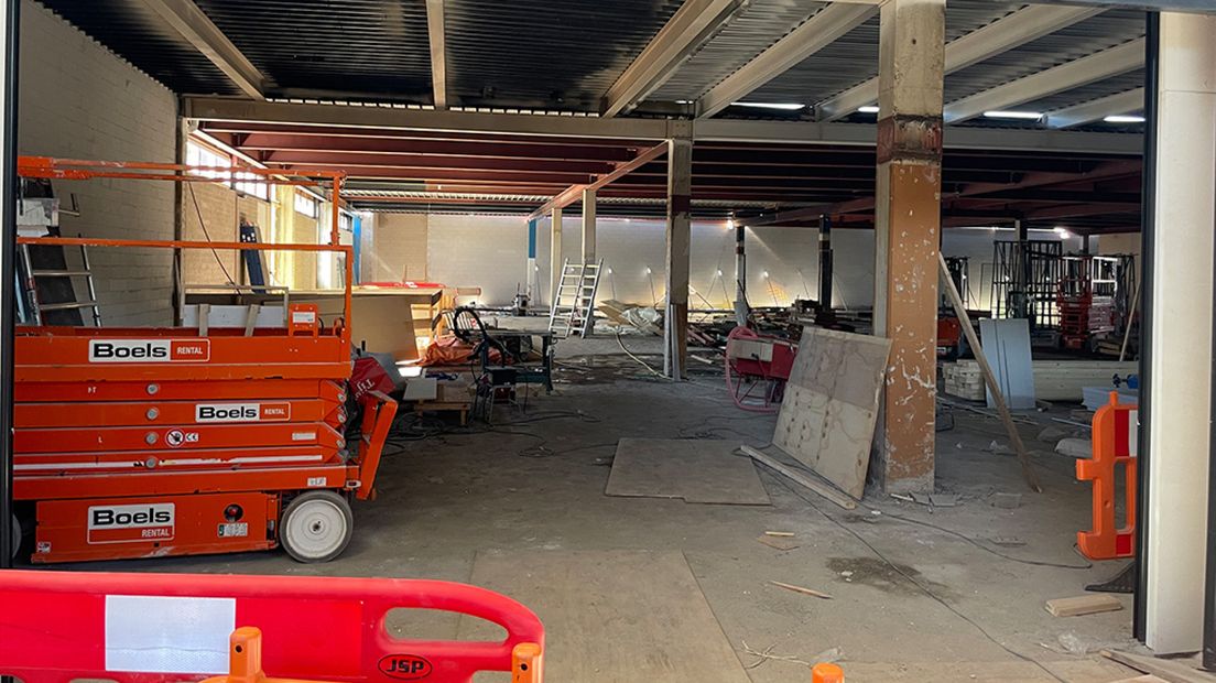 Hier wordt de nieuwe supermarkt van Albert Heijn gebouwd