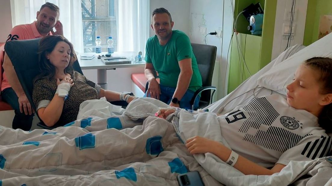 Marilva en Lotte daags na de niertransplantatie