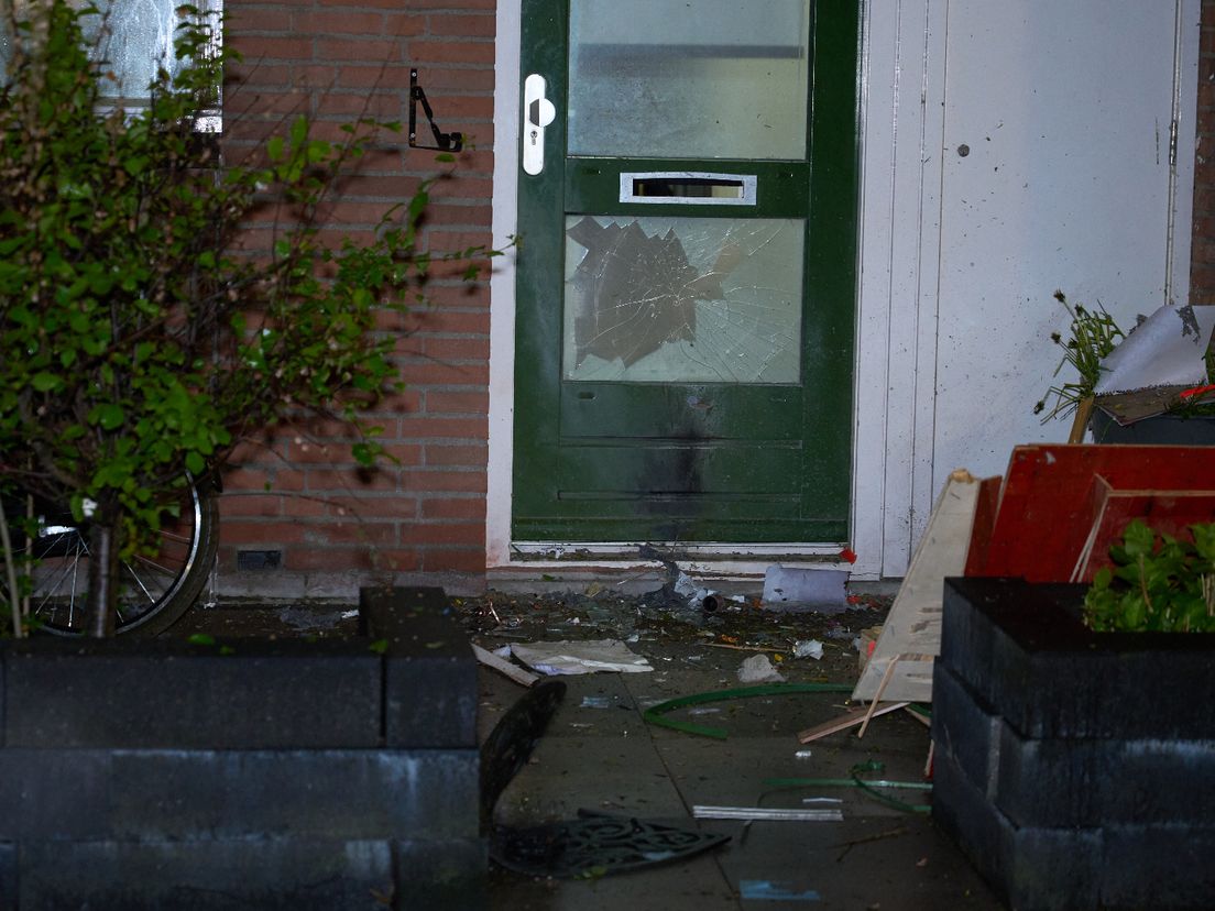 De schade na de explosie in Spijkenisse.
