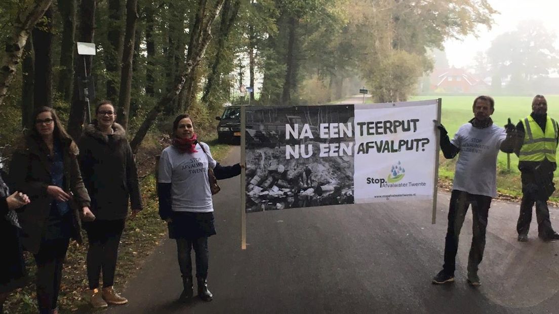 Protest tegen afvalwaterinjecties