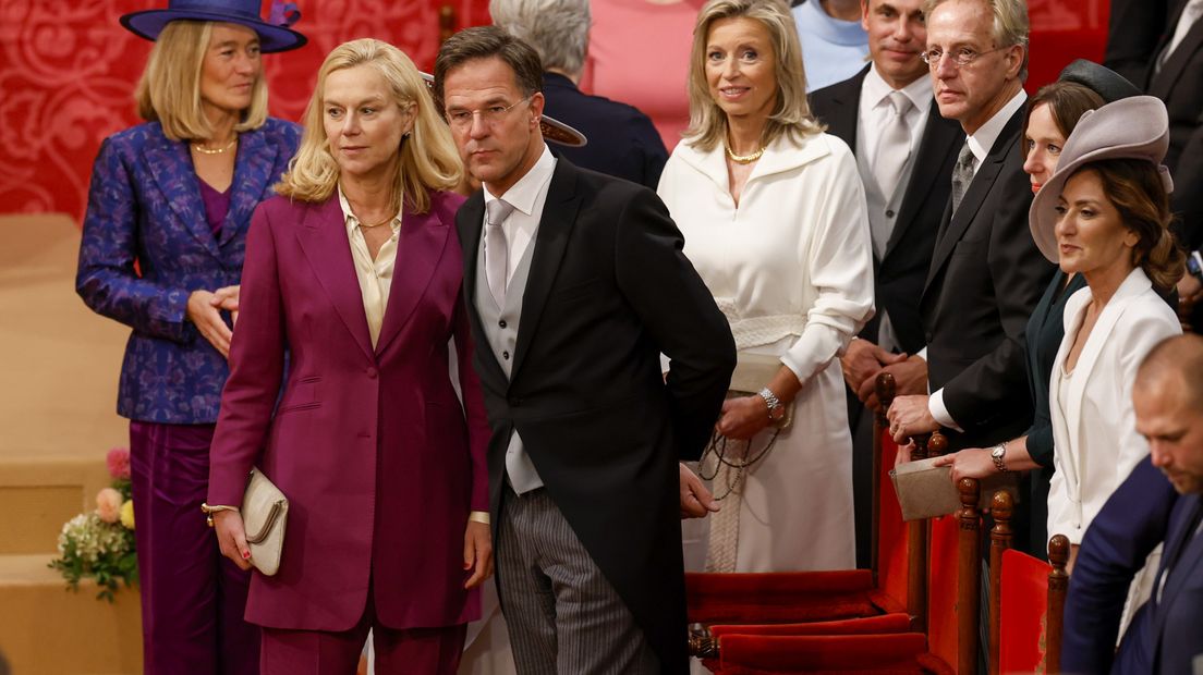 Premier Mark Rutte in zijn jacquet tijdens Prinsjesdag vorig jaar