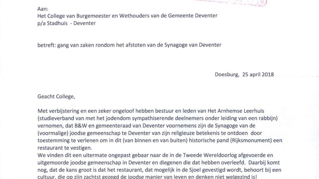 Boze brieven naar Deventer