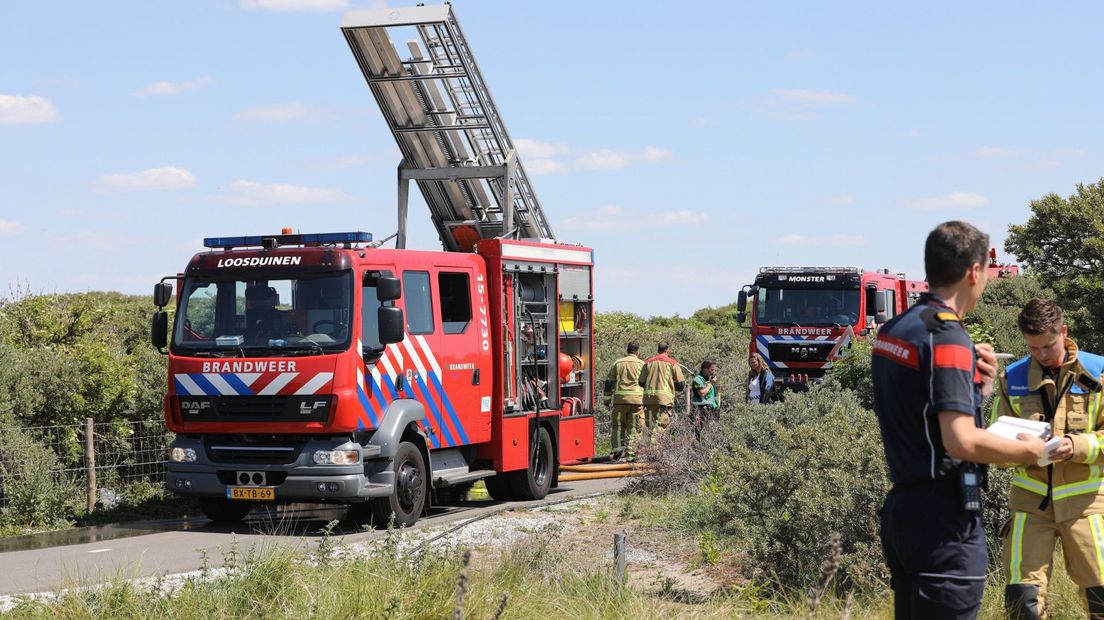 De brandweer zet vanwege de droogte veel blusvoertuigen in.