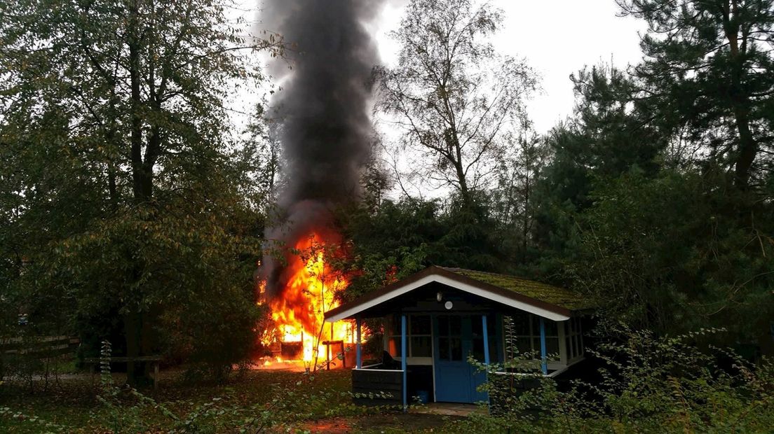 Vakantiehuisje Slagharen in brand