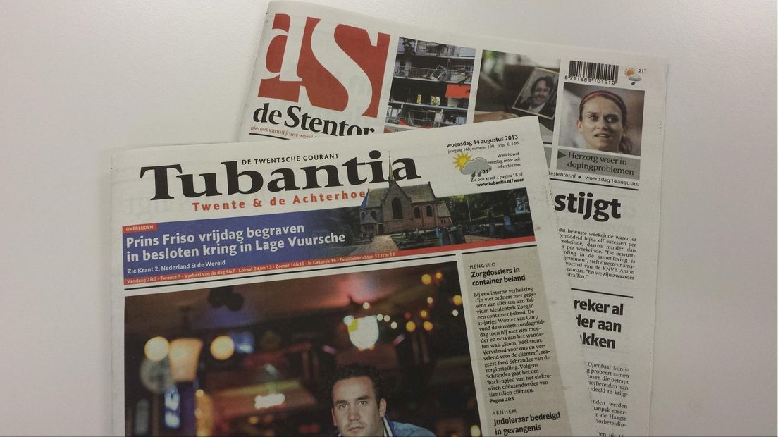 De kranten TC Tubantia en de Stentor