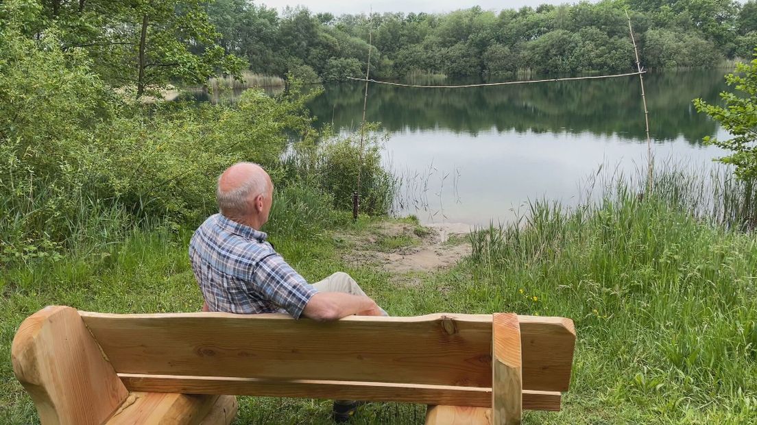 Genieten van het uitzicht bij het Zandgat, onderdeel van de route.