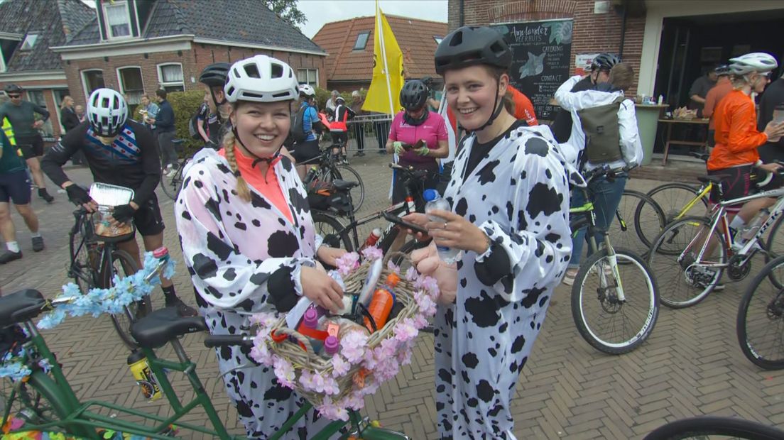 By de Fytsalvestêdetocht wiene der net allinnich kij yn de greide.