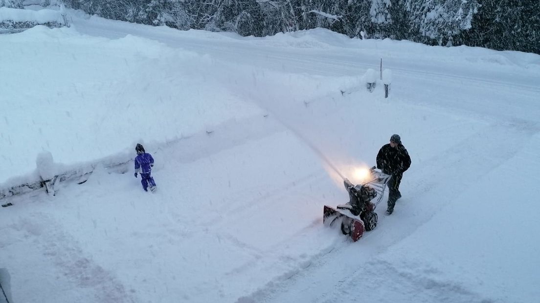 Sneeuw bij Evelien Thielen